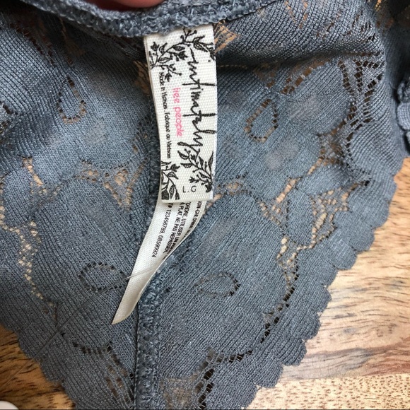 FREE PEOPLE Gray Galloon Lace Racerback bralette - Picture 6 of 11